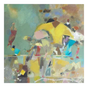 Victor Karnauh, A Walk, Oil on Canvas, 1990s