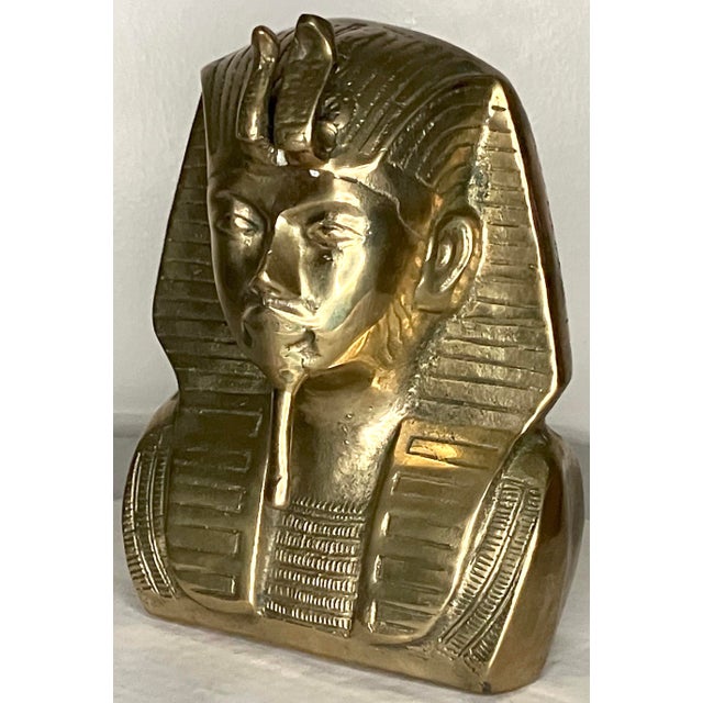 Treasures of Tutankhamun 1979 Traveling Museum Exhibition Bust –6.7 Lbs. For Sale - Image 12 of 14