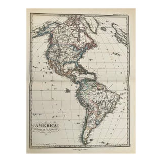 1877 Stieler Map of the Americas For Sale