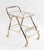 Bottle trolley with brass structure, briar details and glass shelves. Made in Italy, around 1960s. 70 x 50 x 74 cm. Good...