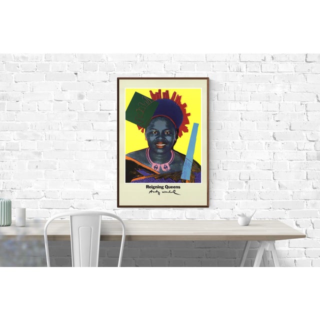 Andy Warhol 1986 Andy Warhol 'Queen Ntombi Twala of Swaziland' Pop Art Yellow,Multicolor Denmark Offset Lithograph For Sale - Image 4 of 4