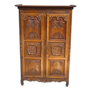 Renaissance Wardrobe in Oak, 1950s For Sale