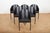 Black Costes Chair Set in Black Lacquered Tubular Steel Frame, Molded Plywood Seat and Leather by Philippe Starck, 1984, Set of 6 For Sale - Image 8 of 17