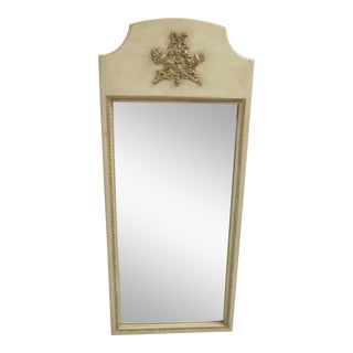 Italian Style Cream Ormolu Mounted Mirror For Sale