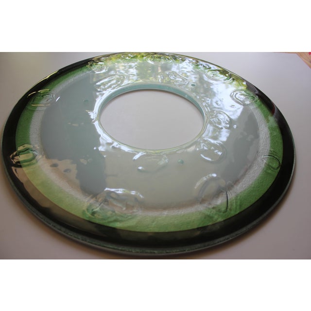 Italian Suspension Lamp in Wrought Iron and Colored Glass by Daniela Puppa, 1970s For Sale - Image 3 of 17