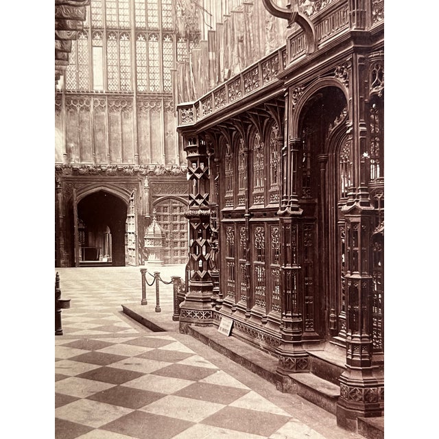 Mid 19th Century Antique Photograph of Westminster Abbey Louis the 7th Chapel. C. 1860 Albumen Print. For Sale - Image 5 of 6