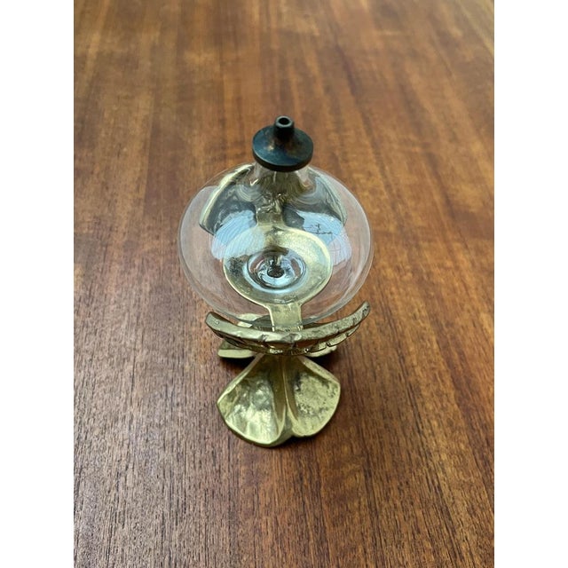 Mid-Century German Bronze Ornamental Oil Lamp from Gilde, 1960s For Sale - Image 12 of 15