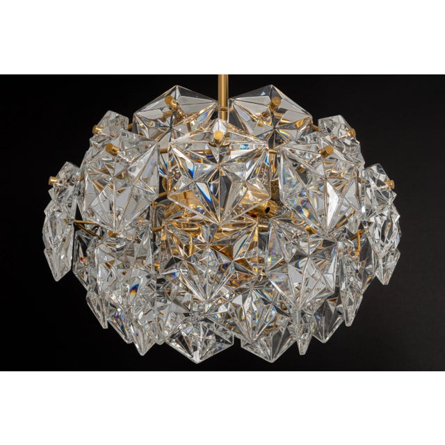 Petite German Brass and Crystal Glass Chandeliers by Kinkeldey, 1970s For Sale - Image 13 of 16