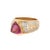 Not Yet Made - Made To Order 2.81 Carat Trillion Cut Ruby Diamond Cocktail Ring in 18k Yellow Gold Size 7 For Sale - Image 5 of 14