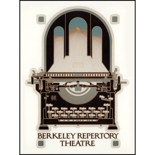 1970s Berkeley Repertory Theatre: A Limited Edition Poster by David Lance Goines for Berkeley for Chez Panisse Restaurant Alice Waters For Sale