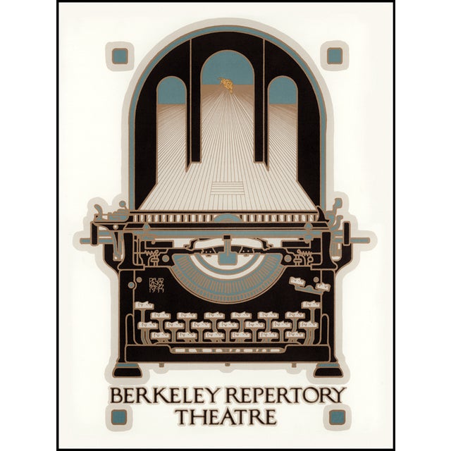 1970s Berkeley Repertory Theatre: A Limited Edition Poster by David Lance Goines for Berkeley for Chez Panisse Restaurant Alice Waters For Sale