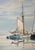 White Vintage Original Jack Richard Wemp 'sailboats Boats in Mystic Harbor' Painting For Sale - Image 8 of 12