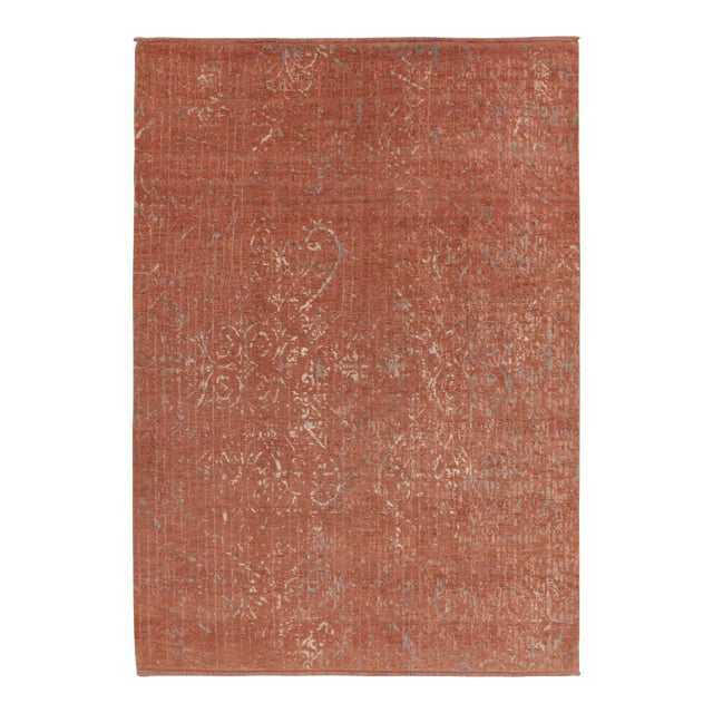 Rug & Kilim’s Abstract Rug in Pink, Muted All Over Pattern For Sale
