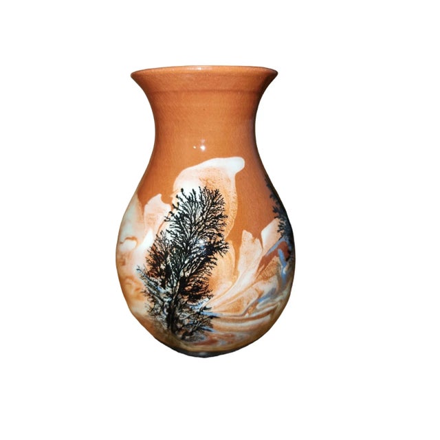 Mid-Century Modern 1960s Camelot Pottery Mocha Ware Vase by Roger Irving Little For Sale - Image 3 of 6