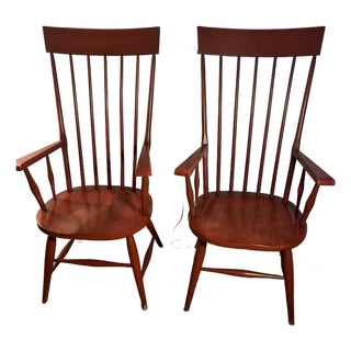 Country Colors Ethan Allen 2 Vintage American Chairs For Sale