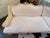 Vintage White Sectional with Carved Wood Frame For Sale - Image 4 of 10