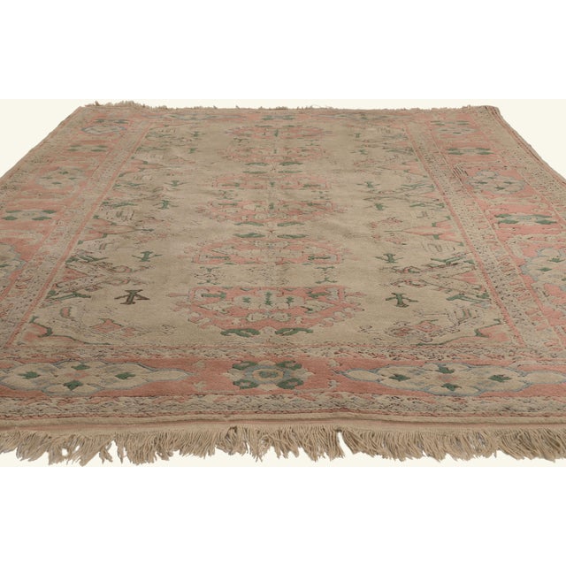 Tribal Vintage Turkish Oushak Rug, 06'02 X 08'05 For Sale - Image 3 of 10