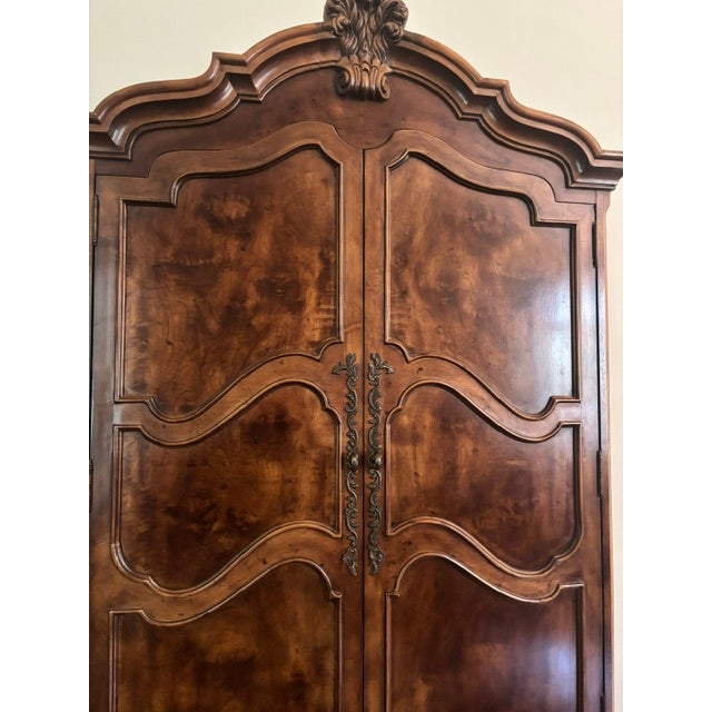 Glass Henredon Armoire-Bar For Sale - Image 7 of 9