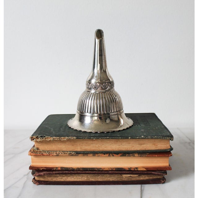 Vintage Silver Plated Vermiel Interior Wine Aerator & Funnel Tudor Rose Oenophil For Sale - Image 4 of 10