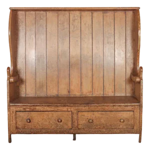 English Original Painted Tavern Settle