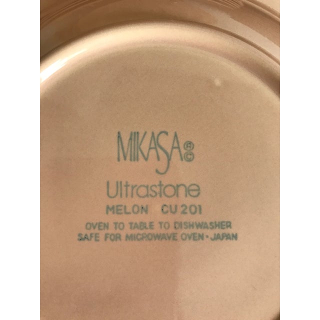Mikasa 1990s Post Modern Mikasa "Ultrastone Melon" Set of 36 Dishes For Sale - Image 4 of 8