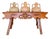 Antique Carved Amphora Stand with Amphorae, 1890s, Set of 4 For Sale
