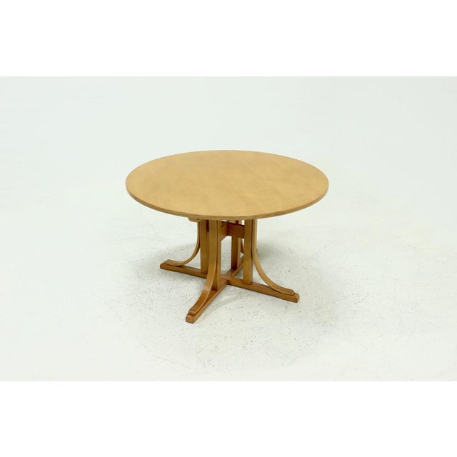 Mid-Century Modern Architectural Round Bentwood Dining Table, 1980s For Sale - Image 3 of 10