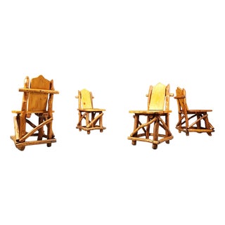 Vintage Brutalist Dining Chairs, 1960s, Set of 4 For Sale