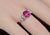 Late 20th Century Gia 4.47Cts No-Heat Mozambique Ruby & D Vvs2 Heart Diamond Platinum Three Stone Ring, Size 6 For Sale - Image 4 of 18