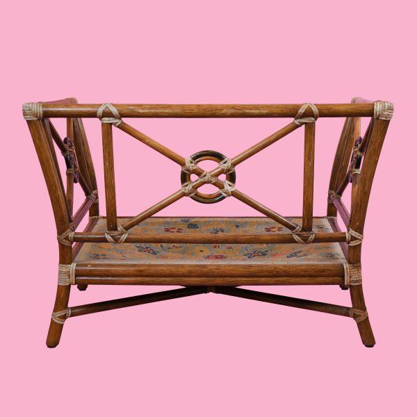 McGuire Vintage McGuire Target Back Oversized Lounge Chair For Sale - Image 4 of 8