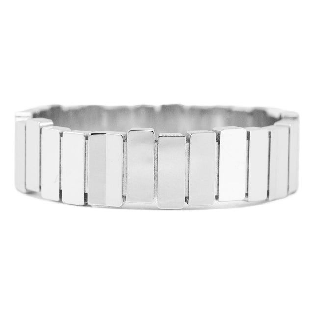 Men’s Christian Dior Gem Collection 18k White Gold Band Ring, Size 10 For Sale