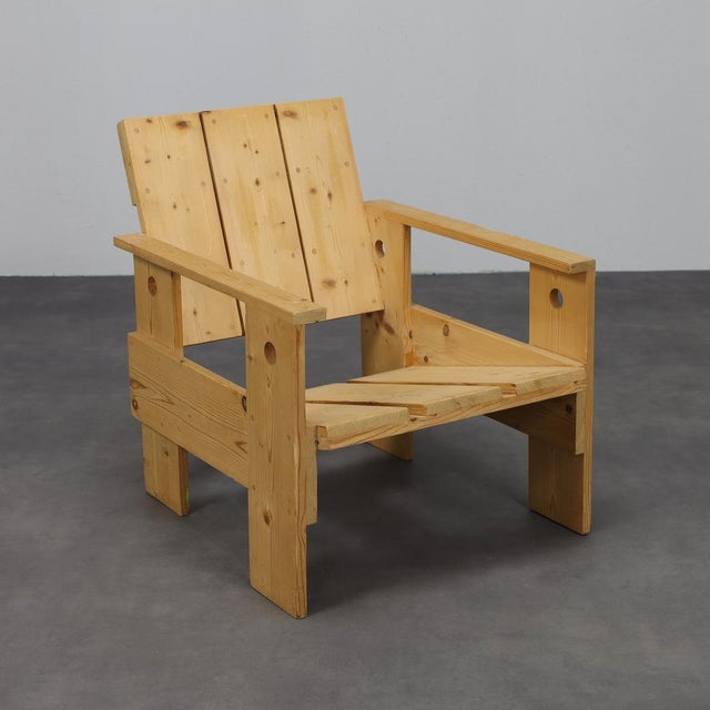 Crate Lounge Chair in the style of Gerrit Rietveld, 1980s For Sale - Image 9 of 9