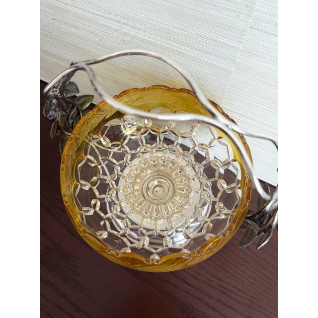 The amber glass glows a warm topaz in the light, and the pattern reads beautifully from every angle — including the...
