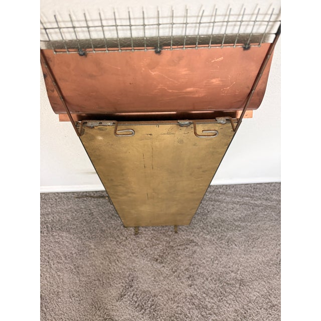 1970s Signed Curtis Jere Mid-Century Modern Street Shop Scene Wall Sculpture in Copper & Brass For Sale - Image 12 of 12