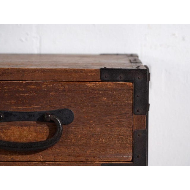 Wood Japanese Tansu Cabinet in Wood For Sale - Image 7 of 16