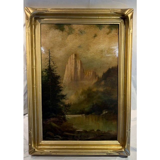 Early 1900s California Landscape Painting Depicting For Sale - Image 4 of 9