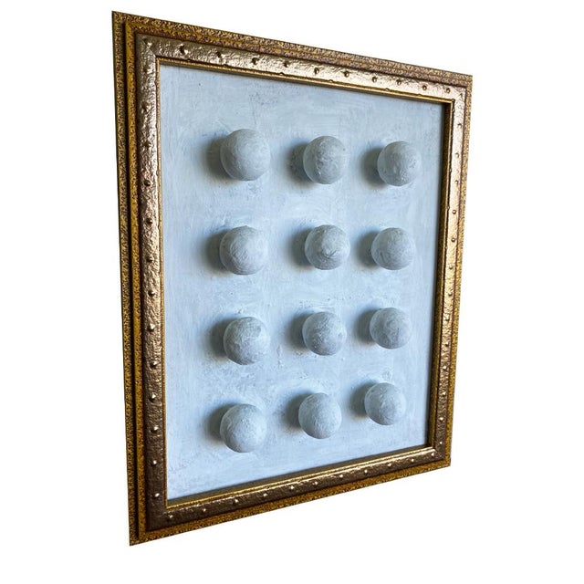 Contemporary Textured Plaster Wall Art Framed Minimalist Sculptural Painting Neutral Abstract Original by Tatiana Duperault For Sale - Image 3 of 6