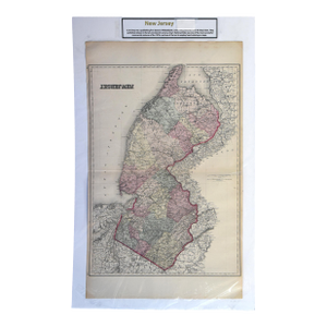 Antique 1870s g.w. Gray & Son Map of New Jersey (32 X 20")"
