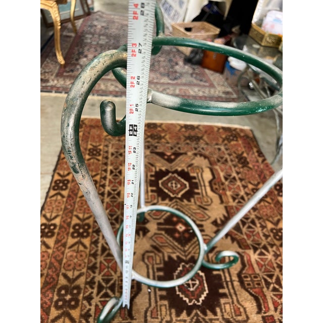 Up for consideration is a beautiful vintage metal standing planter. This would look lovely in your home and it is a great...