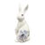 Fitz and Floyd White Rabbit Figurine With Floral Accent | Butterfly Fields Collection - Spring, Easter, Cottagecore For Sale