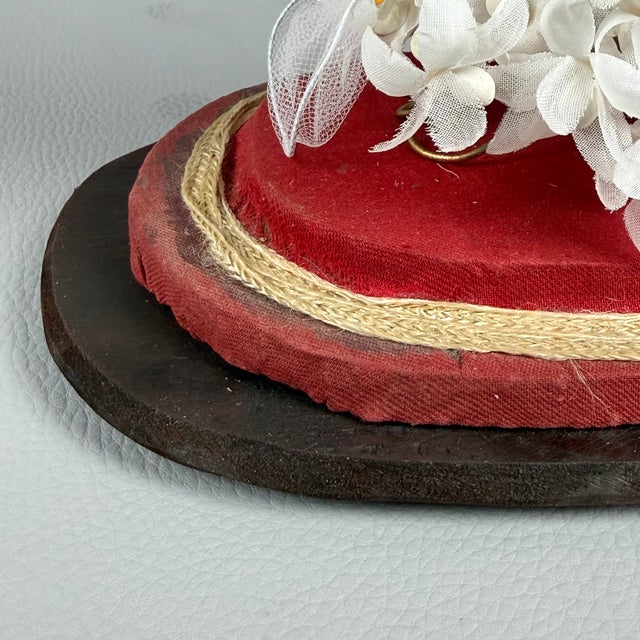 Vintage 20th Century Mary Child in Bell Cradle with Flowers Wooden Base, 1950s For Sale - Image 11 of 16