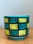 Turquoise Vintage Italian Checkerboard Ceramic Cache Pot For Sale - Image 8 of 12
