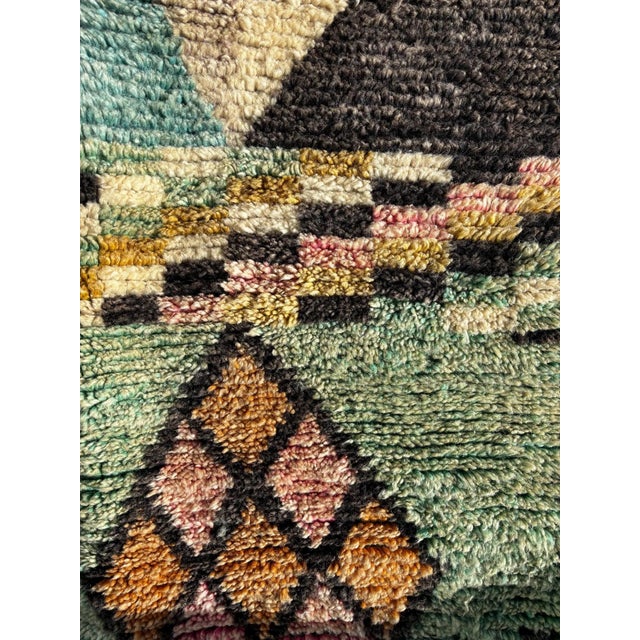 2020s Moroccan Pastel Wool Hallway Rug For Sale - Image 5 of 7