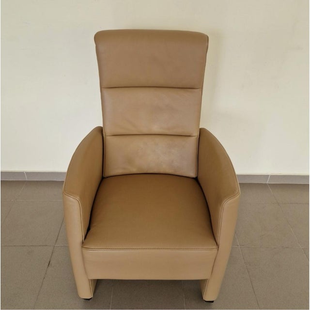 Vintage Armchair in Leather For Sale - Image 3 of 7