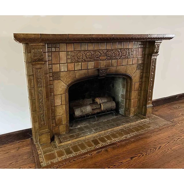 Early 20th Century Antique Tile Mantel by Batchelder Tile Company - Arts and Crafts Style For Sale - Image 5 of 5