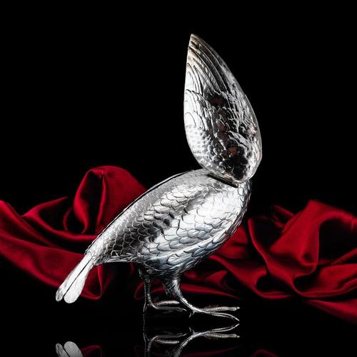 Large Antique Edwardian Silver Partridge Bird Box from Boaz Moses Landeck, 1910s For Sale - Image 14 of 18