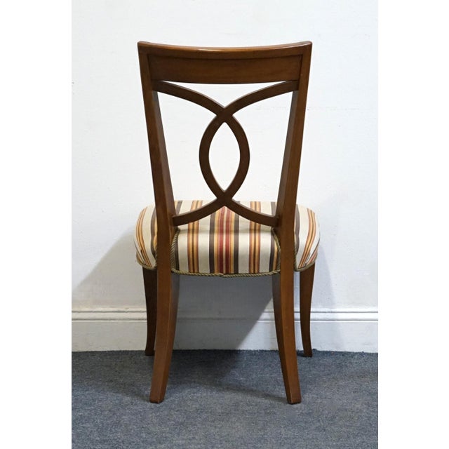 High End Vintage Solid Cherry Italian Neoclassical Revival Dining Side Chair For Sale In Kansas City - Image 6 of 9