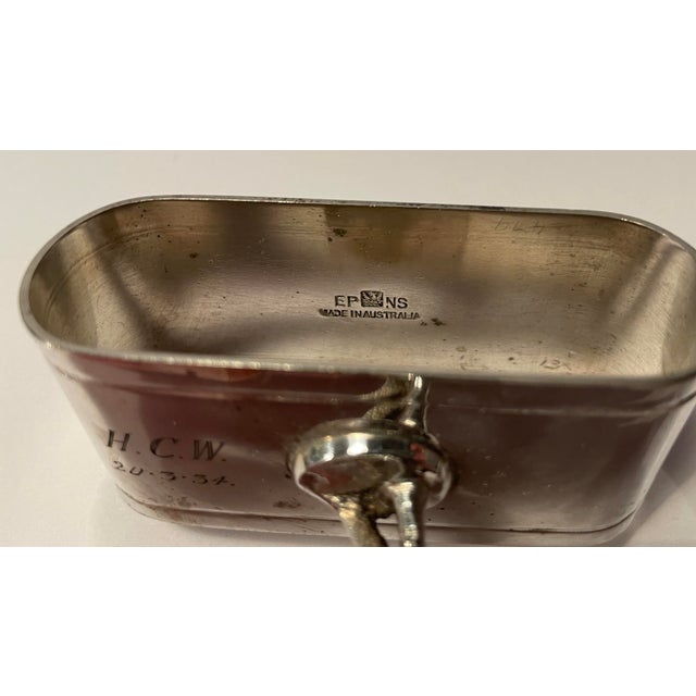 Metal 1934 Ostrich Silverplate Napkin Ring For Sale - Image 7 of 7