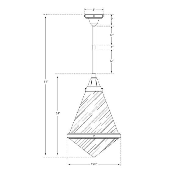 Visual Comfort Thomas O'Brien for Visual Comfort Signature Gale Large Pendant in Bronze with White Glass For Sale - Image 4 of 4