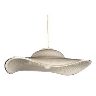 White Swirl Murano Glass Pendant Lamp, Italy, 1970s For Sale